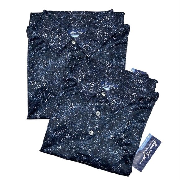 Men’s All-over Confetti Print Short Sleeve Golf Polo Shirt 2-Pack Size S - Picture 1 of 5